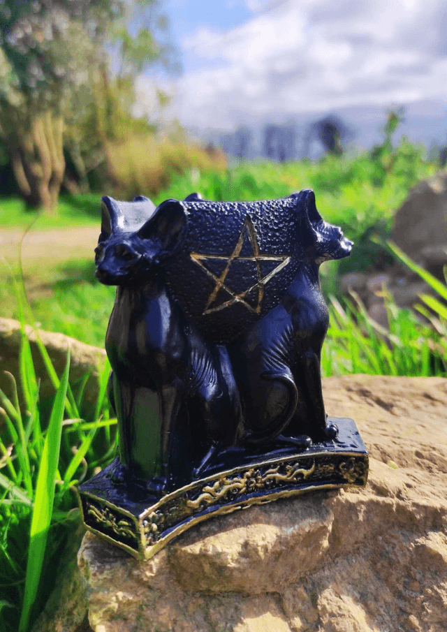 Bougeoir Sphynx noir