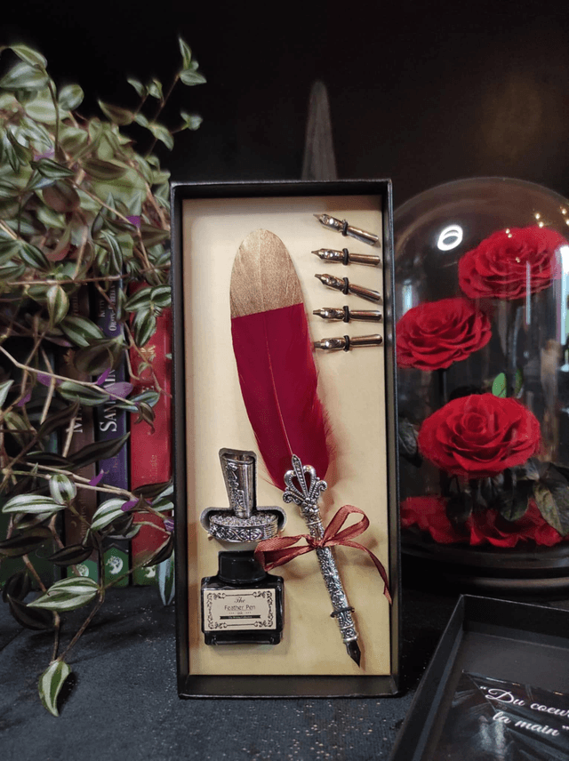 Plume Rouge et or