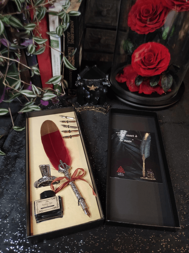 Plume Rouge et or