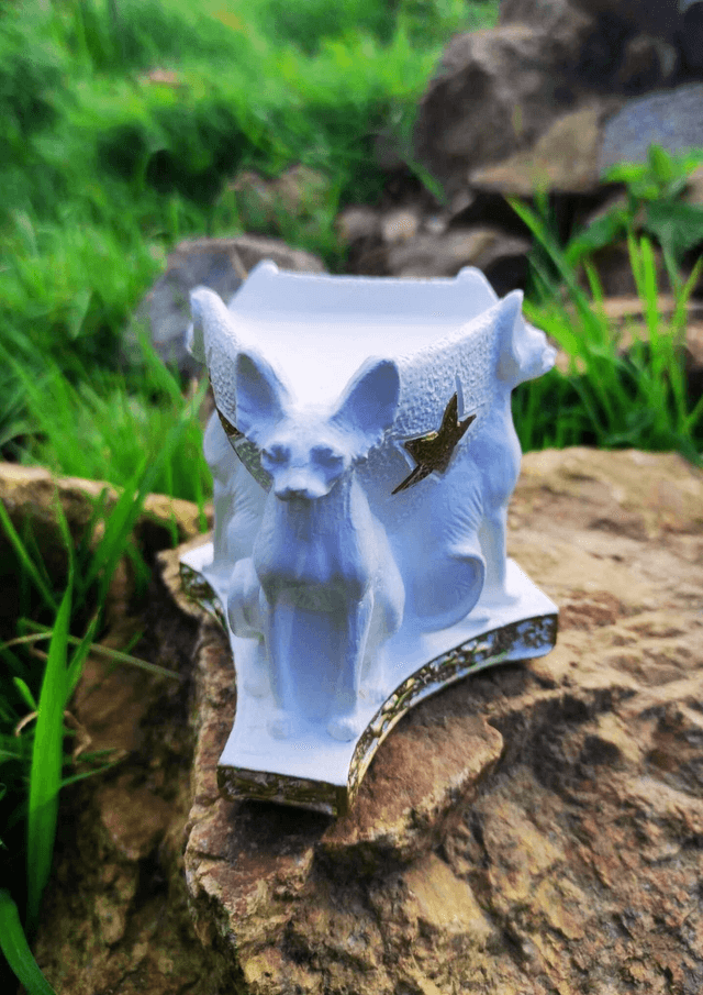 Bougeoir Sphynx blanc
