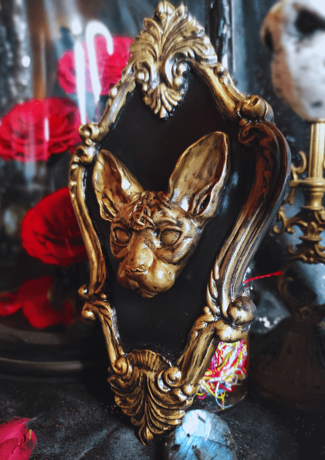 Cadre baroque Sphynx Dorée